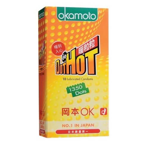 Bao cao su Okamoto Dot De Hot hộp nóng bỏng