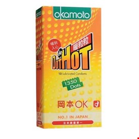 Bao cao su Okamoto Dot De Hot có gai rực lửa (10 chiếc)