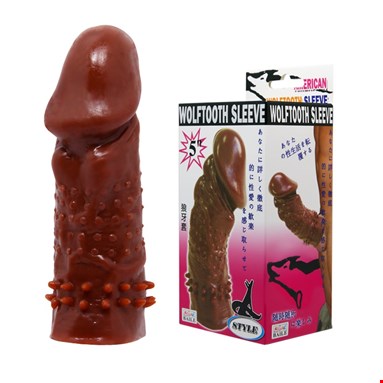 Bao cao su đôn dên nhiều gai màu nâu 5inch