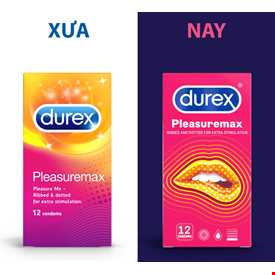 Bao cao su Durex Pleasuremax - phát sáng thú vị (12 chiếc)