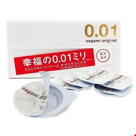 Bao cao su Sagami Original 0.01 siêu mỏng vô đối (5 chiếc)