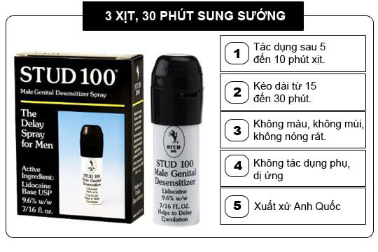 Mua chai xịt stud 100 chính hãng
